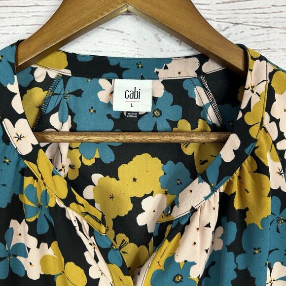 CAbi 4158 Womens Large Favorite Blouse Floral Shirt Blouse Career Office - Picture 4 of 12